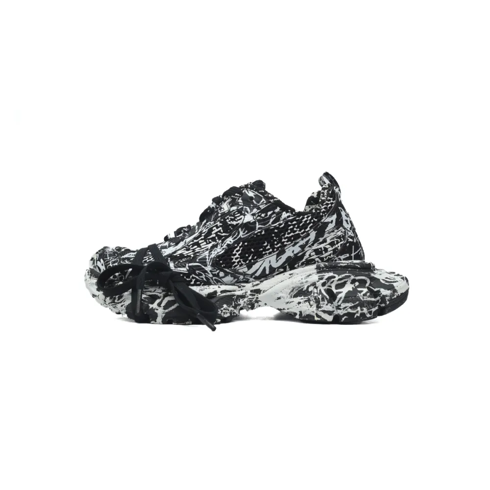 Balenciaga 3XL Sneaker Luminous Black Graffiti 734731 W3XDC 0236