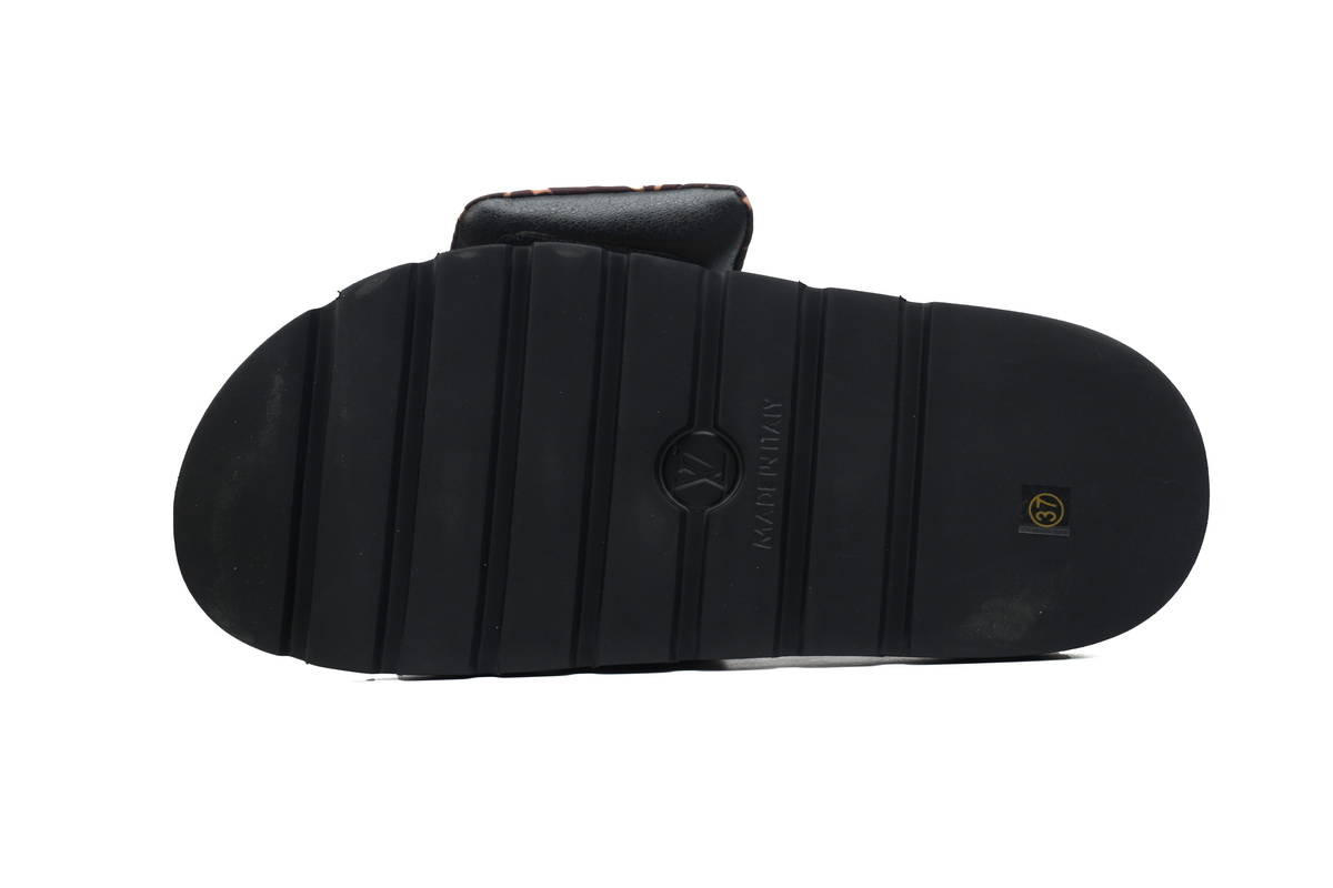 Louis Vuitton Brown Monogram Nylon Pool Pillow Comfort Flat Slides