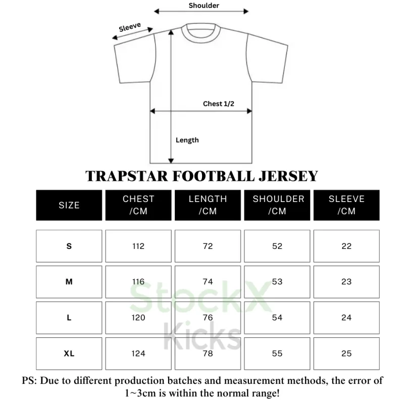 Trapstar Football Jersey T-Shirt PT950621