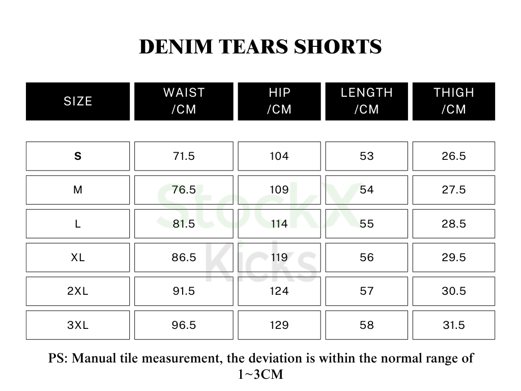 Denim Tears Jeans Shorts Black/ White/ Selvedge/ Light Wash YZ 241206