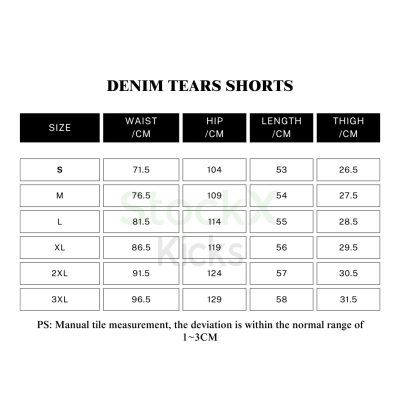Denim Tears Jeans Shorts Black/ White/ Selvedge/ Light Wash YZ 241206 02