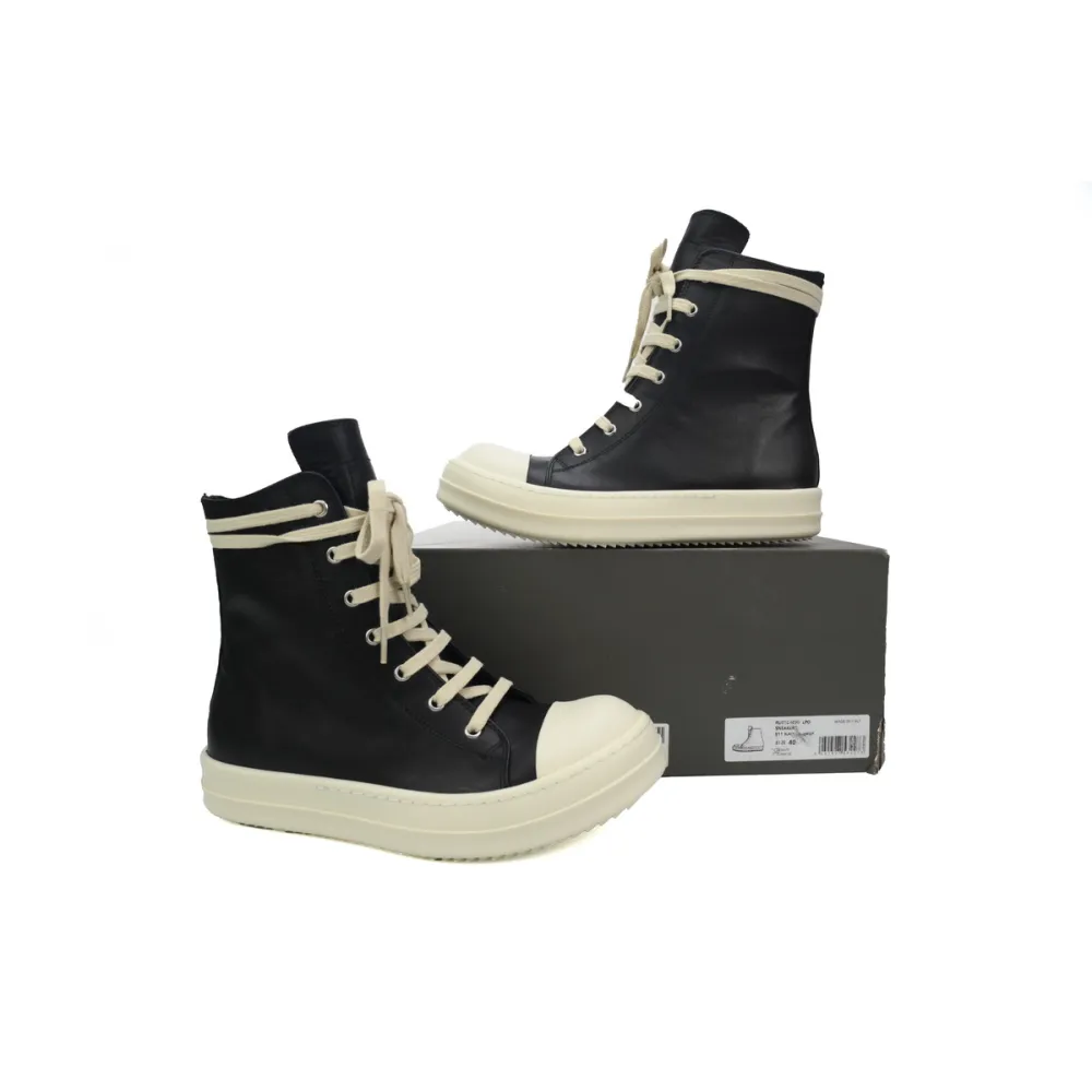 rick owens phlegethon leather high-top sneakers