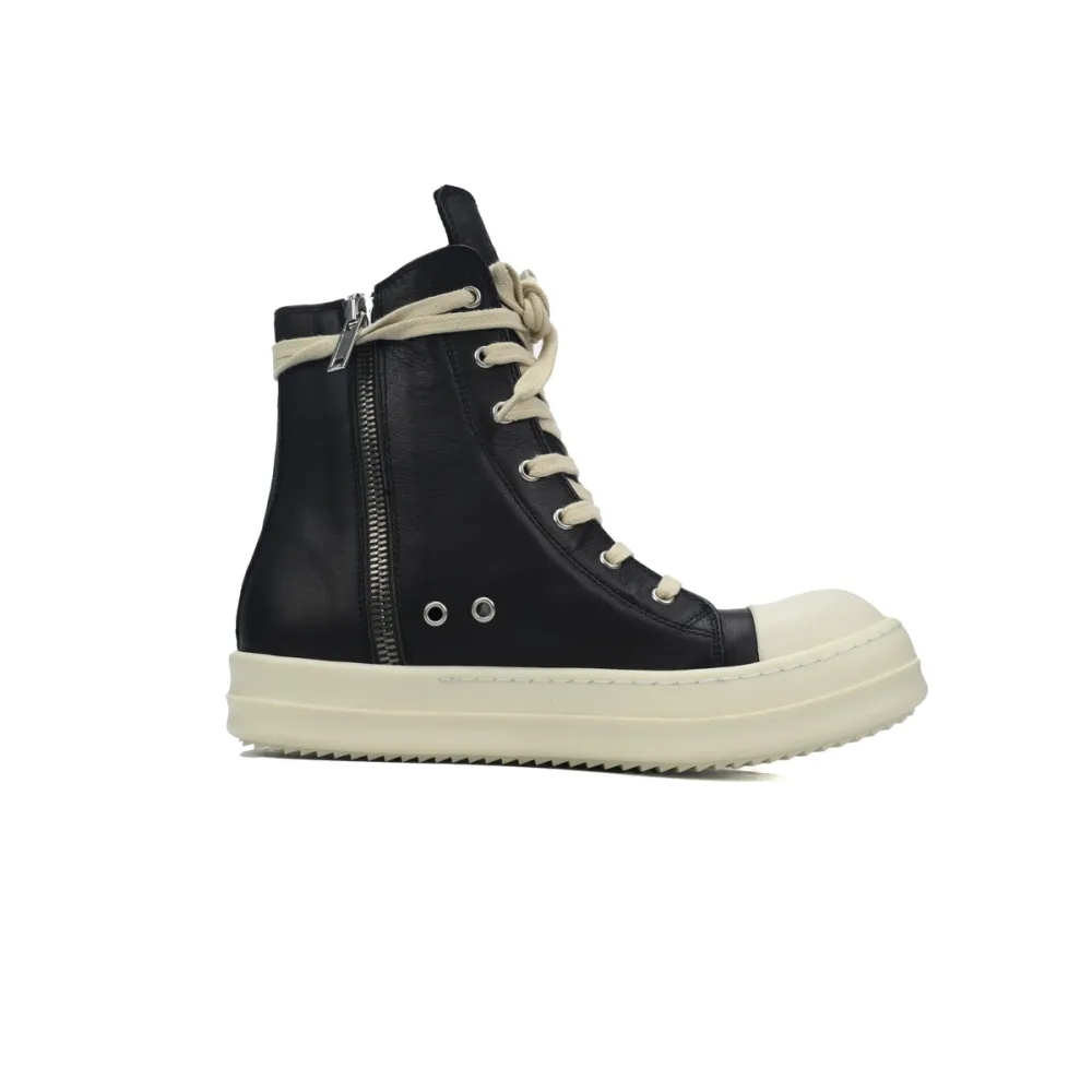 rick owens phlegethon leather high-top sneakers