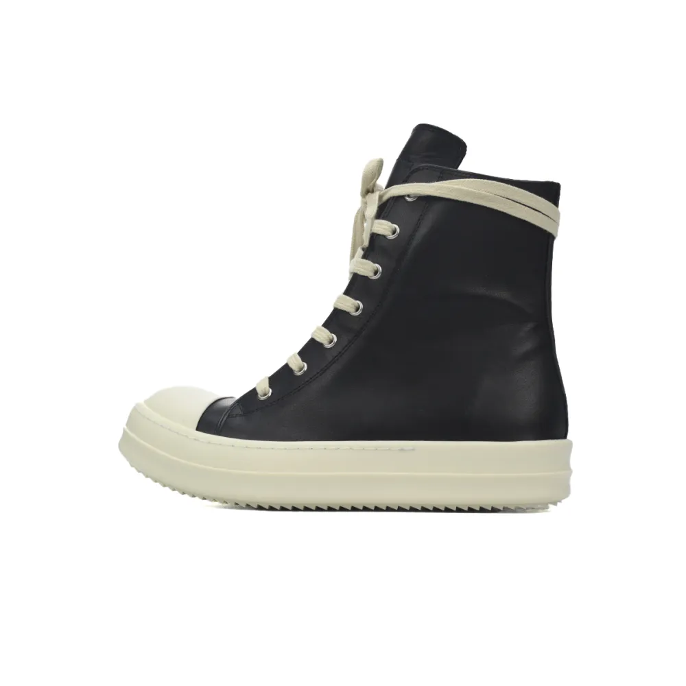 rick owens phlegethon leather high-top sneakers