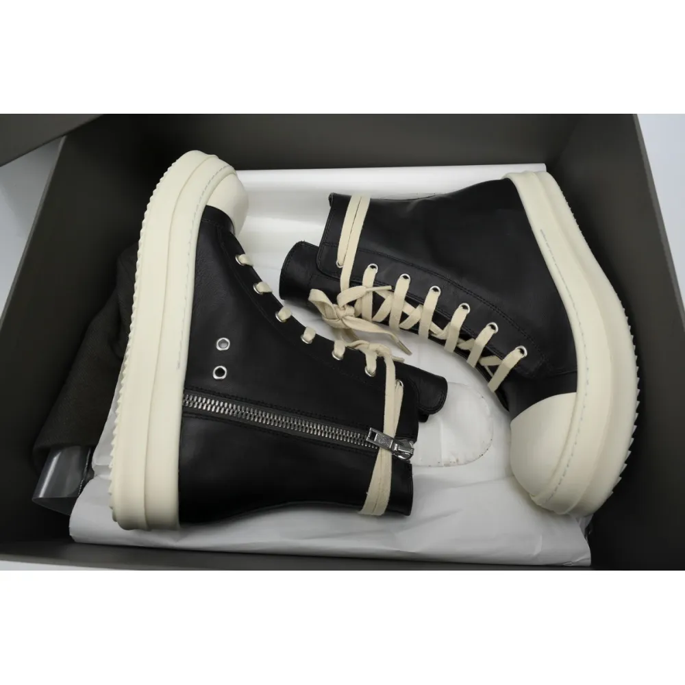 rick owens phlegethon leather high-top sneakers