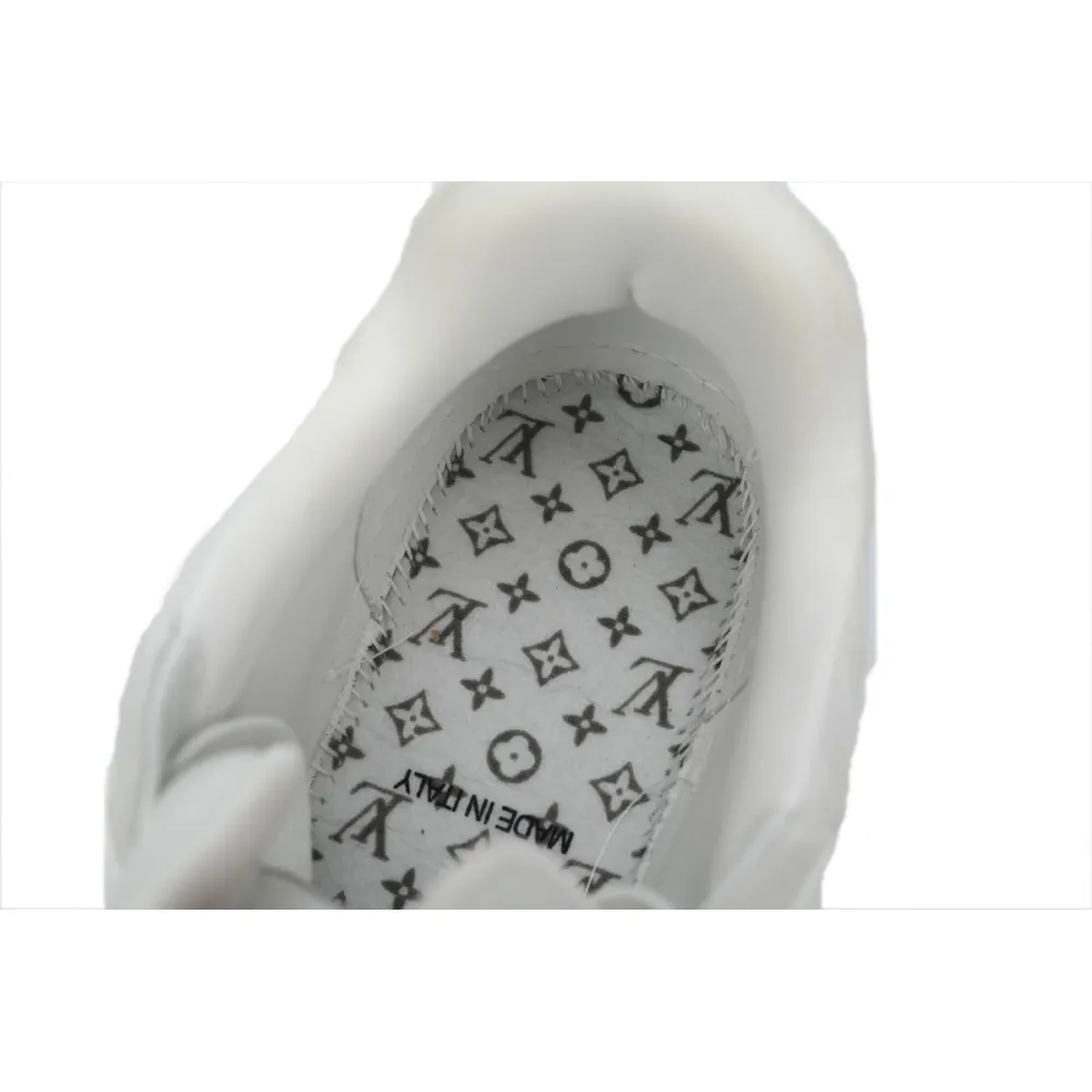 Louis Vuitton Trainer Sneaker All Alligator Leather Grey White