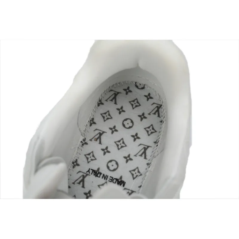 Louis Vuitton Trainer Sneaker All Alligator Leather Grey White