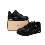 Louis Vuitton Trainer Sneaker Alligator Leather Black