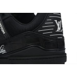 Louis Vuitton Trainer Sneaker Alligator Leather Black