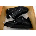 Louis Vuitton Trainer Sneaker Alligator Leather Black