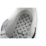 Louis Vuitton Trainer Sneaker Alligator Leather Tongue White Black