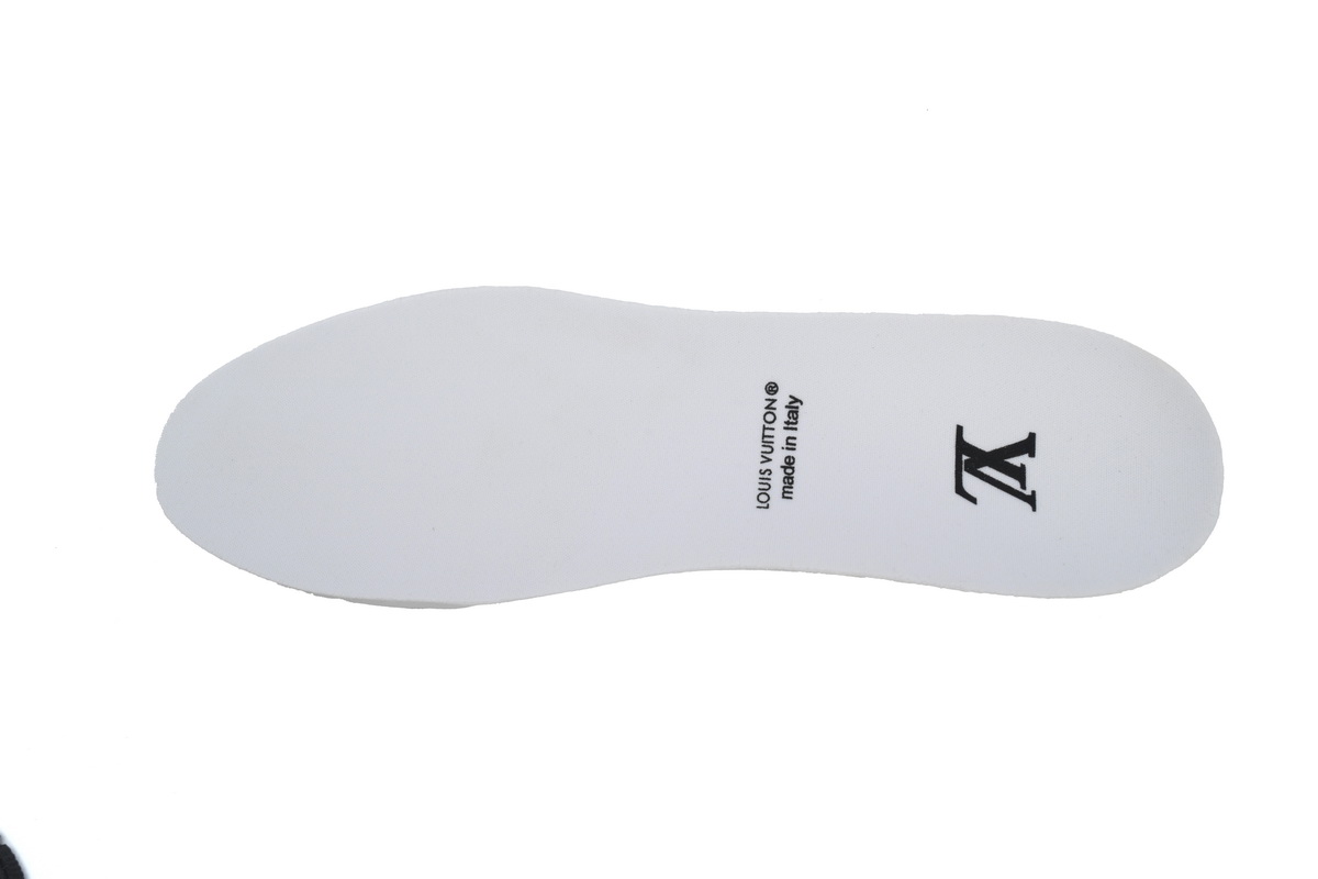 Louis Vuitton Trainer Sneaker Alligator Leather Tongue White Black