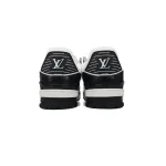 Louis Vuitton Trainer Sneaker Alligator Leather Tongue White Black