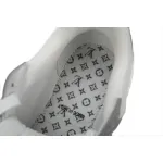 Louis Vuitton Trainer Sneaker Alligator Leather White Gray