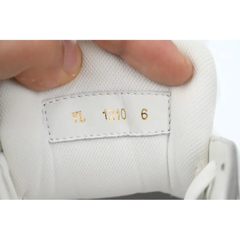 Louis Vuitton Trainer Sneaker Alligator Leather White Gray
