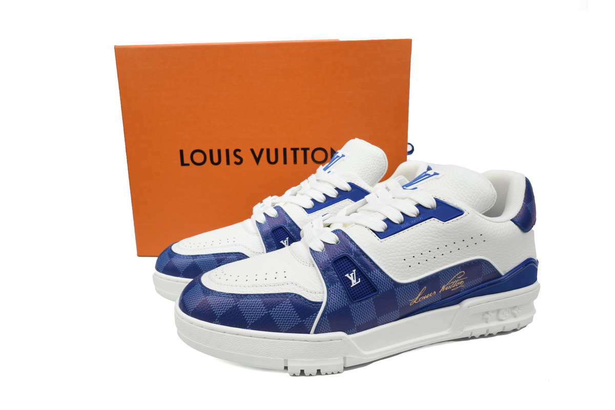 Louis Vuitton Trainer Sneaker Golf White Blue