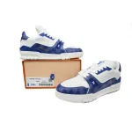Louis Vuitton Trainer Sneaker Golf White Blue
