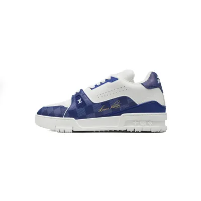 Louis Vuitton Trainer Sneaker Golf White Blue 01