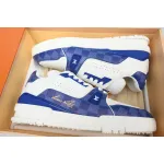 Louis Vuitton Trainer Sneaker Golf White Blue
