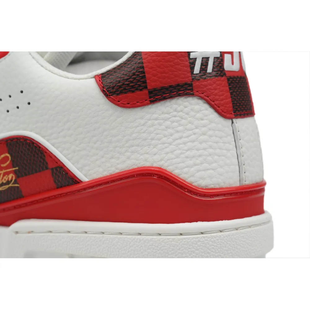 Louis Vuitton Trainer Sneaker Golf White Red