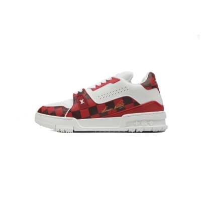 Louis Vuitton Trainer Sneaker Golf White Red 01