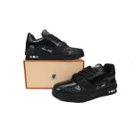 Louis Vuitton Trainer Sneaker Half Alligator Leather Black