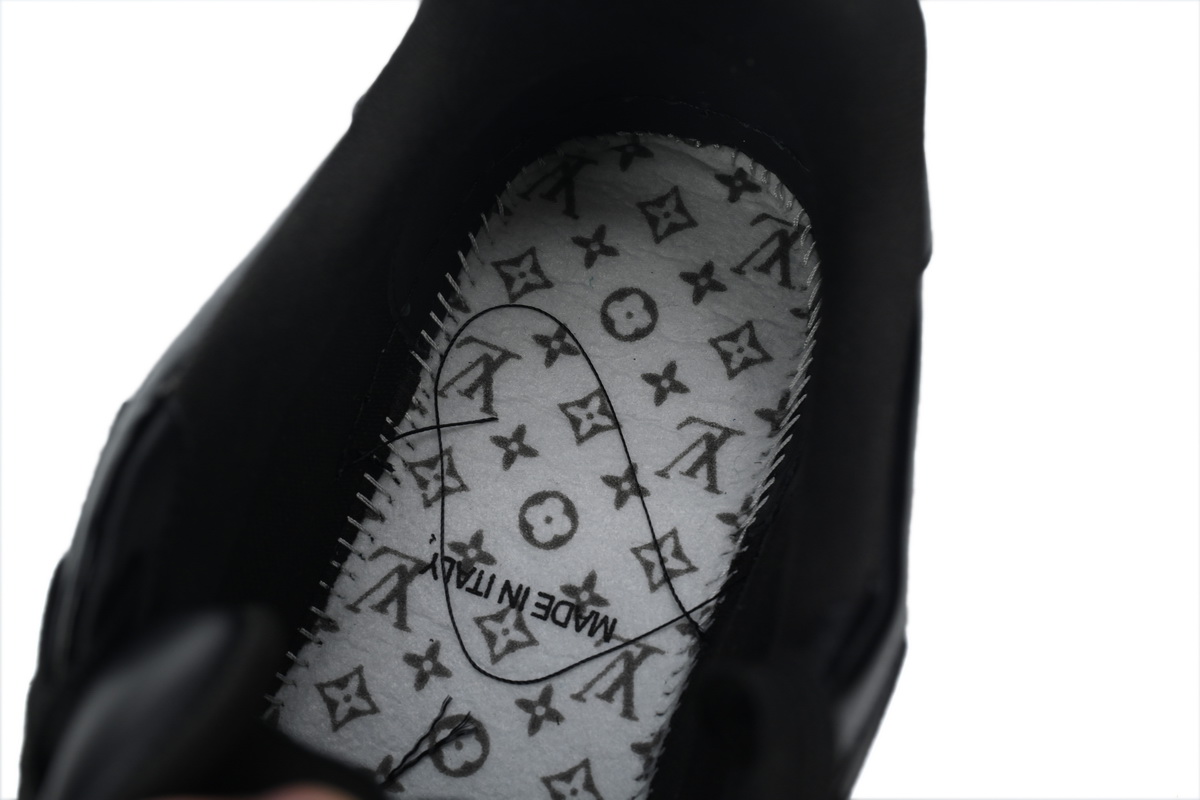 Louis Vuitton Trainer Sneaker Half Alligator Leather Black