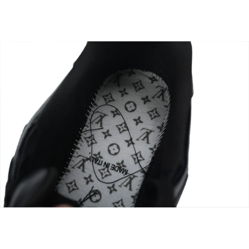 Louis Vuitton Trainer Sneaker Half Alligator Leather Black