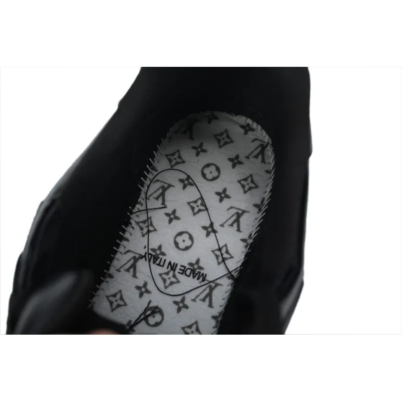 Louis Vuitton Trainer Sneaker Half Alligator Leather Black