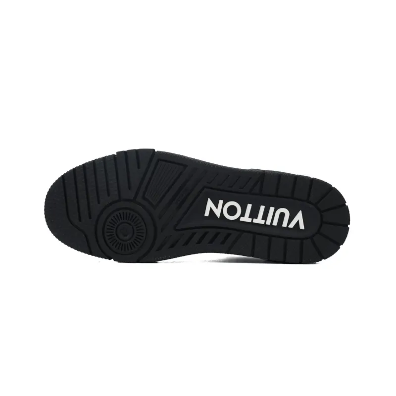 Louis Vuitton Trainer Sneaker Half Alligator Leather Black