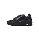 Louis Vuitton Trainer Sneaker Half Alligator Leather Black