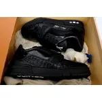 Louis Vuitton Trainer Sneaker Half Alligator Leather Black