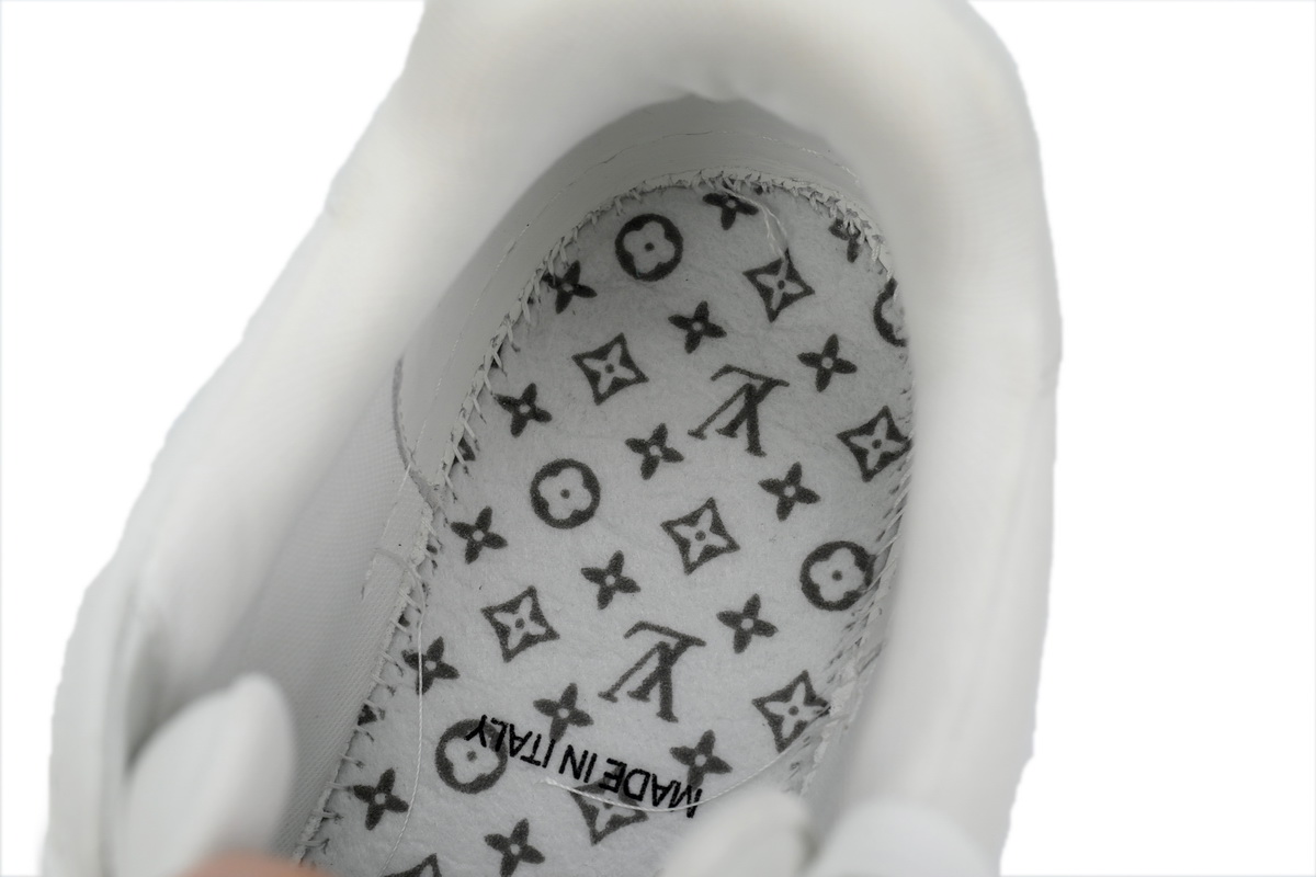 Louis Vuitton Trainer Sneaker Half Alligator Leather White