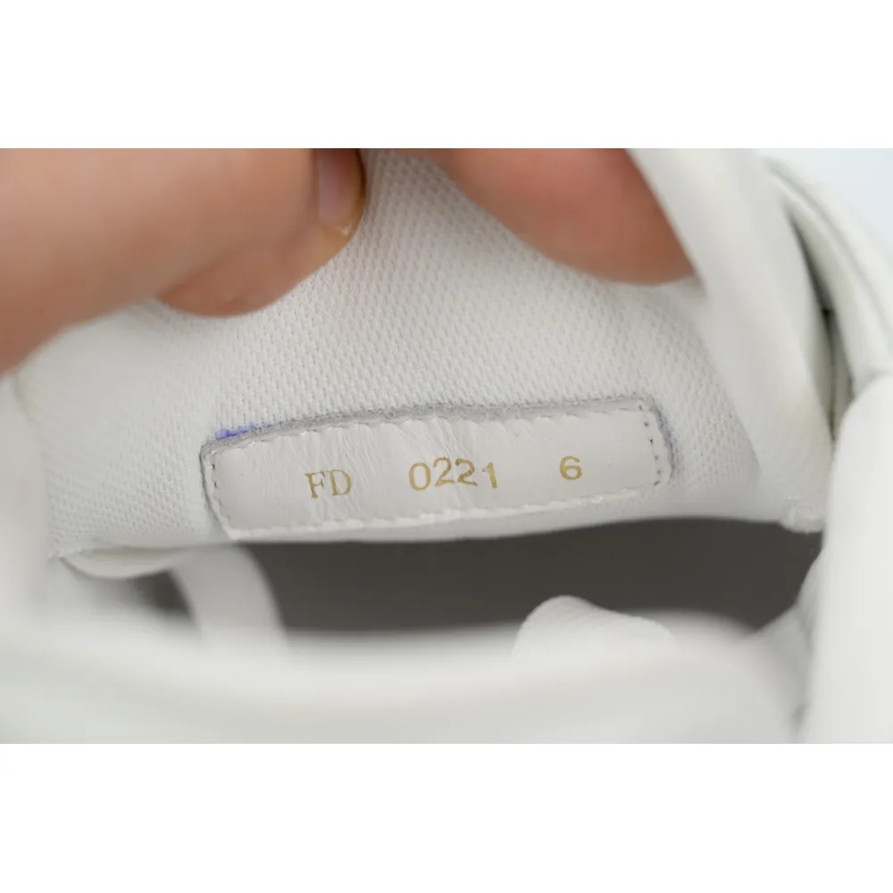 Louis Vuitton Trainer Sneaker Half Alligator Leather White