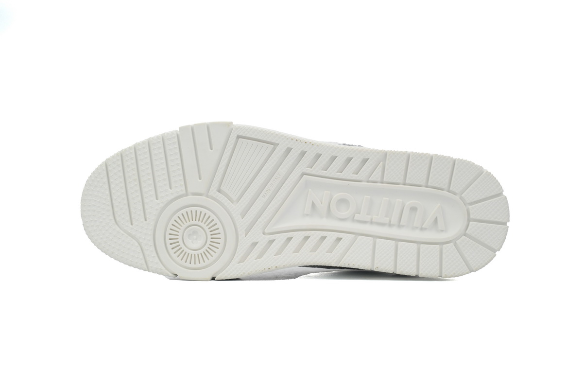 Louis Vuitton Trainer Sneaker Half Alligator Leather White