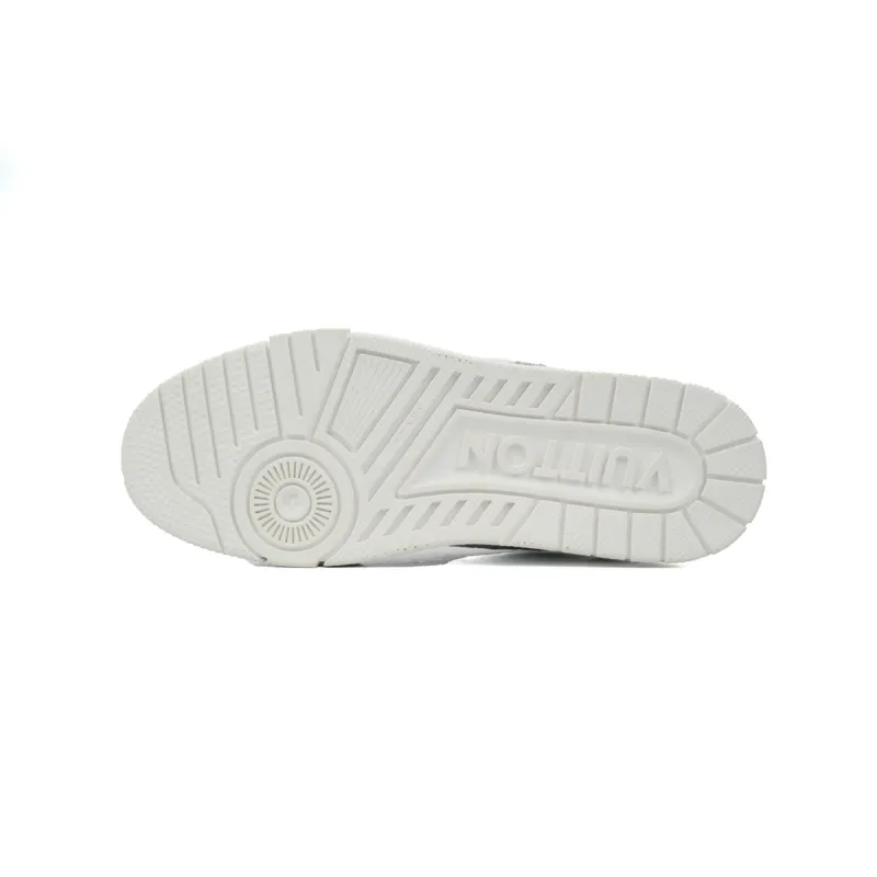 Louis Vuitton Trainer Sneaker Half Alligator Leather White