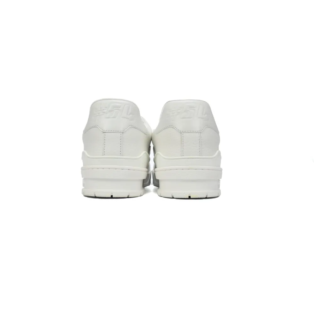 Louis Vuitton Trainer Sneaker Half Alligator Leather White