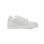 Louis Vuitton Trainer Sneaker Half Alligator Leather White