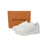 Louis Vuitton Trainer Sneaker Half Alligator Leather White