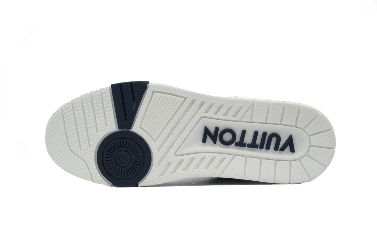 Louis Vuitton Trainer Sneaker Rendered Blue Fabric 1ACVNC