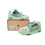 Louis Vuitton Trainer Sneaker Rendered Green Fabric 1ACVNR