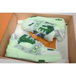 Louis Vuitton Trainer Sneaker Rendered Green Fabric 1ACVNR