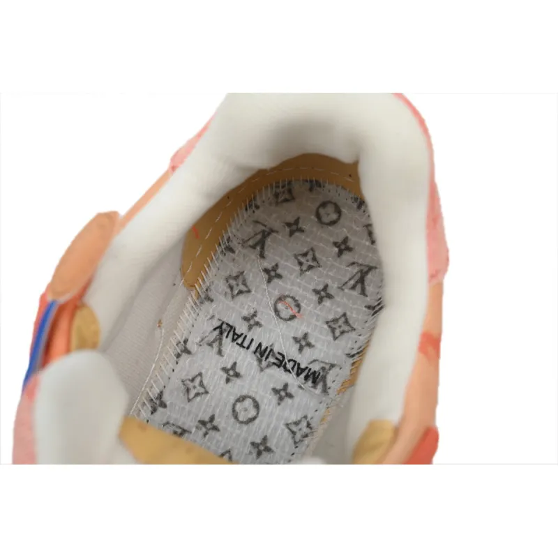 Louis Vuitton Trainer Sneaker Rendered Orange Fabric 1ACVMX