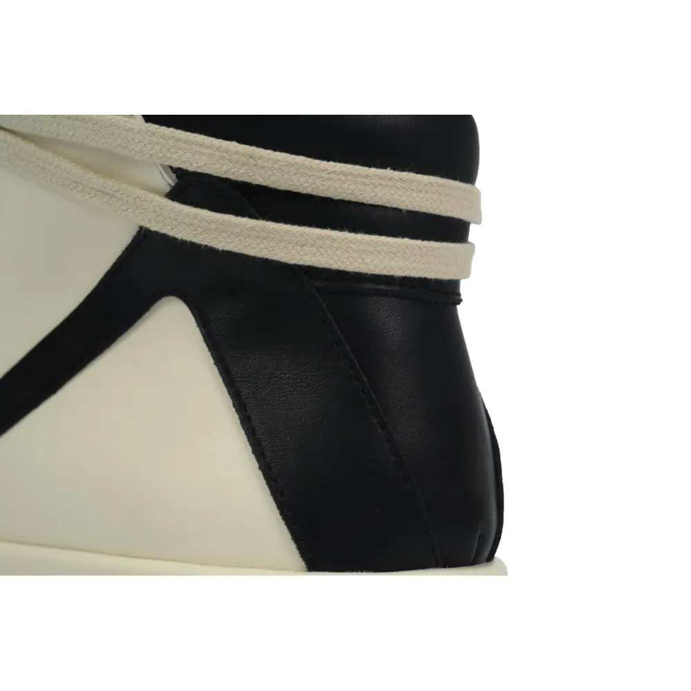 rick owens baby off-white & black geobasket sneakers white