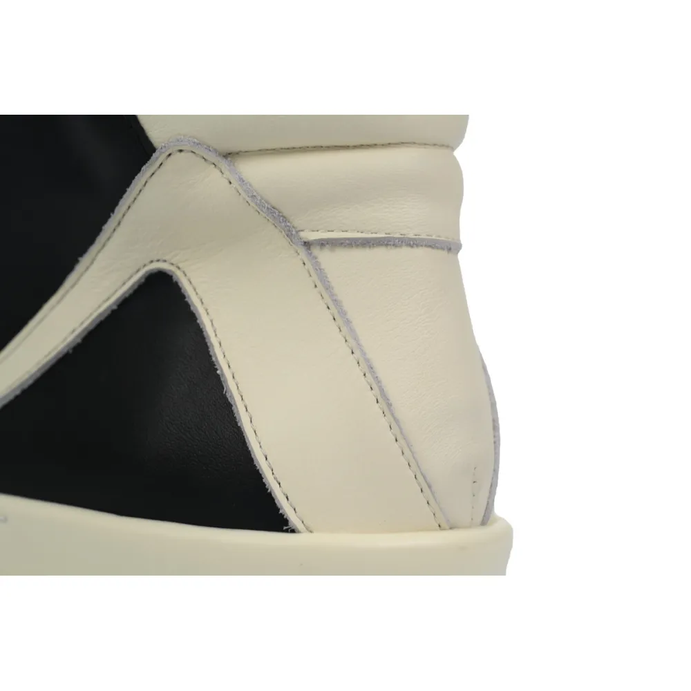 rick owens geobasket oversized eylet black white