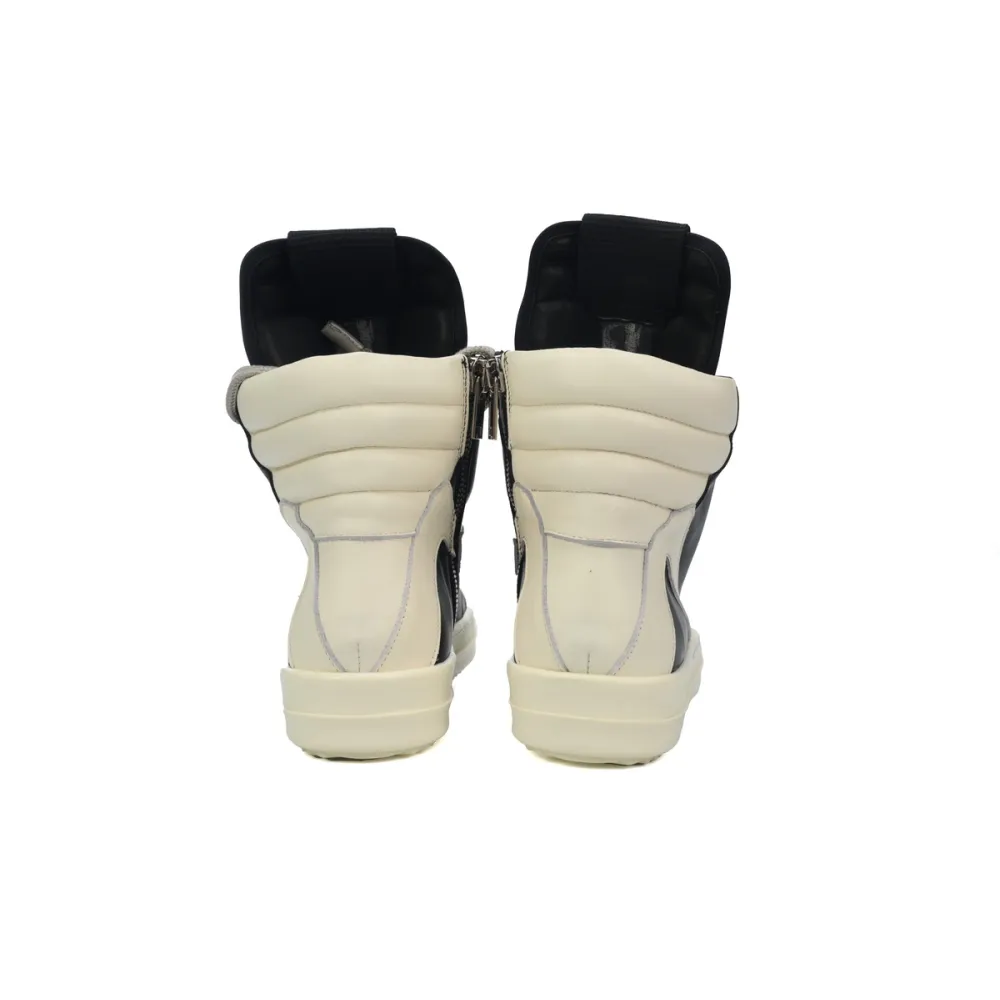 rick owens geobasket oversized eylet black white