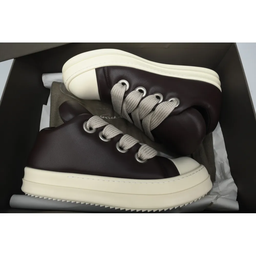 rick owens jumbo puffer brown shoes