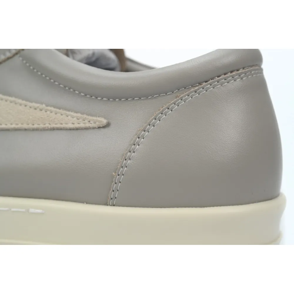 rick owens lido vintage leather sneakers