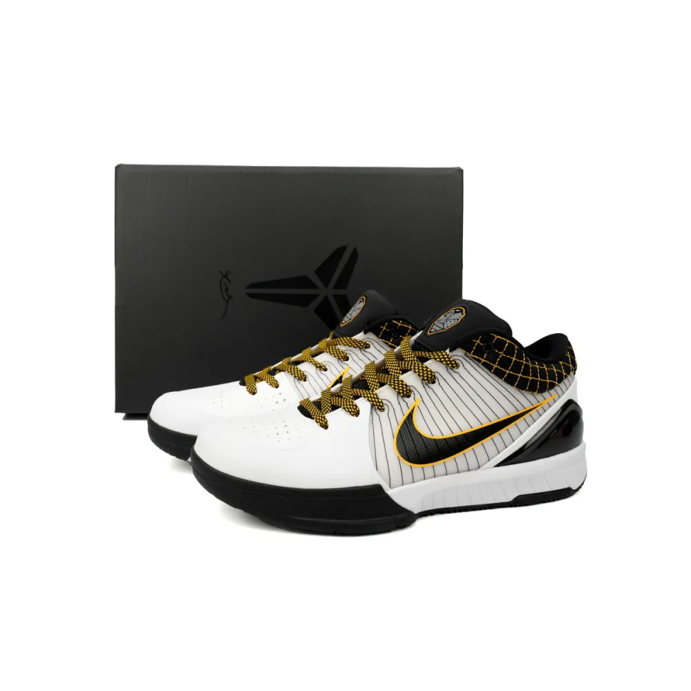 nike kobe 4 protro white black del sol av6339-101