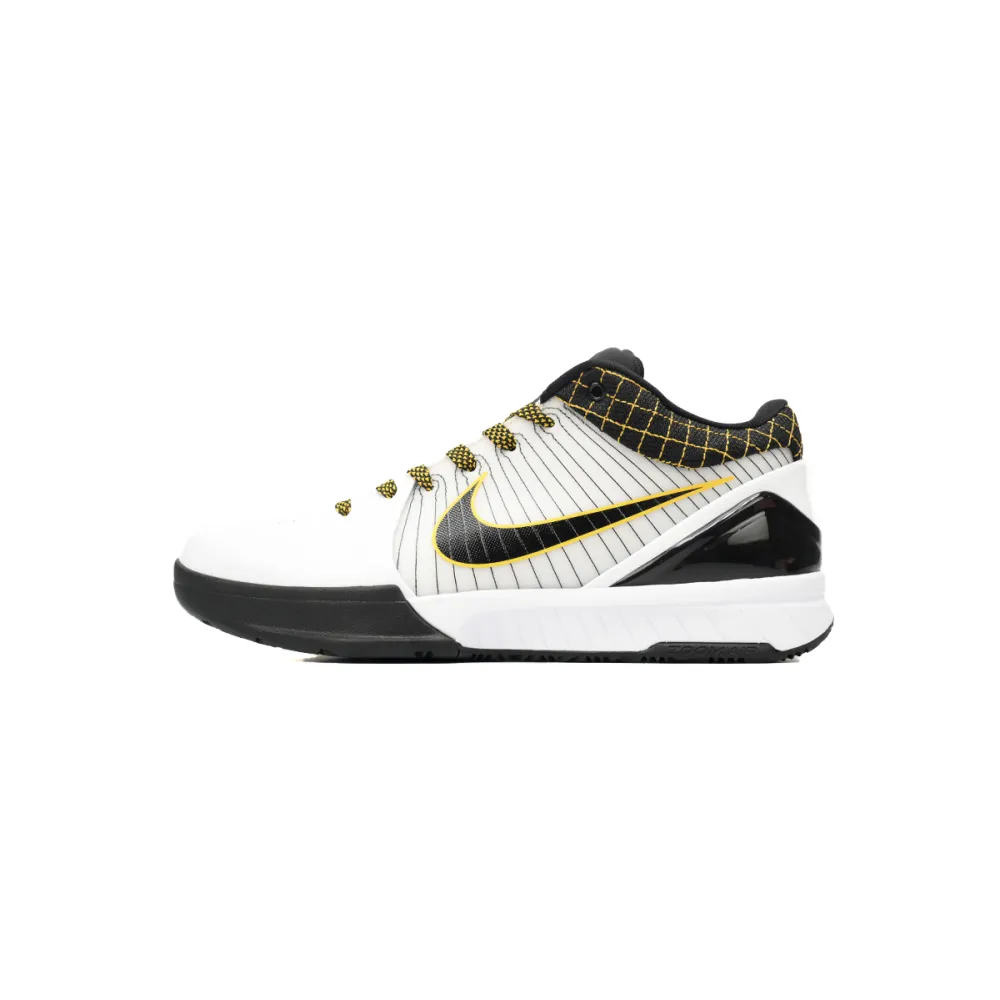 nike kobe 4 protro white black del sol av6339-101